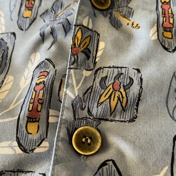 OP Sport Hawaiian Shirt Broadbill Swordfish Tiki Outrigger 2XL Ocean Pacific - Picture 3 of 7